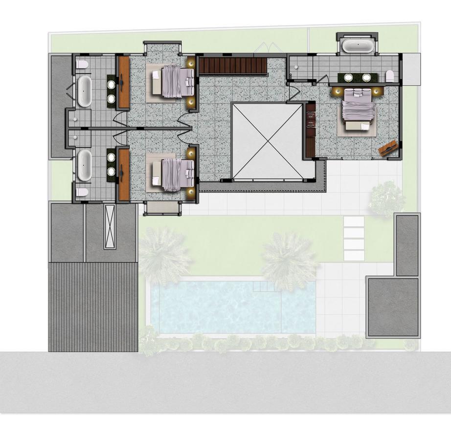Villa Como Close To Finns Beach Club Кута Экстерьер фото